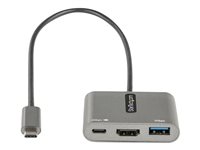 Startech USB C Multiport Adapter, USB-C to HDMI 4K Video, 100W Power Delivery Passthrough Charging, 2-Port USB 3.0 Hub 5Gbps (1xType-C/1xA), USB-C Mini Dock, USB-C Travel Dock