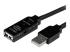 StarTech 5m USB 2.0 Active Extension Cable M/F - Right-angle