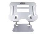 StarTech Laptop Stand for Desk, Ergonomic Laptop Stand Adjustable Height, Aluminum, Portable, Supports up to 22lb (10kg), Foldable Laptop Holder for Desk