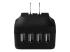 StarTech.com 4-Port Travel USB Wall Charger - Ovansidan