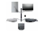 StarTech Wall Mount Workstation, VESA Mount For 32" Monitors (22lb/10kg), Fully Articulating Arms For Single Monitor Mount & Keyboard Tray, Includes Desktop Computer/PC Bracket