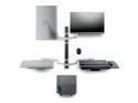 Startech Wall Mount Workstation, VESA Mount For 32" Monitors (22lb/10kg), Fully Articulating Arms For Single Monitor Mount & Keyboard Tray, Includes Desktop Computer/PC Bracket