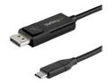StarTech 6ft/2m USB C to DisplayPort 1.4 Cable 8K 60Hz/4K, Bidirectional DP to USB-C or USB-C to DP Reversible Video Adapter Cable, HBR3/HDR/DSC, USB Type C/Thunderbolt 3 Monitor Cable