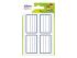 65251 - Étiquette scolaire avery lignes bleues adhésif permanent 36x56mm sachet 20 unités - De face