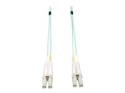 Eaton Tripp Lite Series 10G Duplex Multimode 50/125 OM3 LSZH Fiber Optic Cable (LC/LC), Aqua, 2 m (6 ft.)