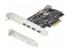 StarTech.com 5-Port USB PCIe Card, USB 3.2 10Gbps, PCI Express Card with 4x USB-C Ports, 1x USB-A Internal Port, USB PCIe Controller Card, Windows/macOS/Linux - Höger vinkel