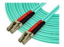 StarTech.com 10 m OM4 LC to LC Multimode Duplex Fiber Optic Patch Cable- Aqua