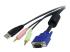 StarTech 6 ft 4-in-1 USB VGA KVM Switch Cable with Audio and Microphone - Right-angle