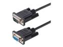 StarTech 3m RS232 Serial Null Modem Cable, Crossover Serial Cable w/Al-Mylar Shielding, DB9 Serial COM Port Cable Female to Male, Compatible w/DTE Devices