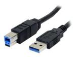 StarTech 6 ft / 2m Black SuperSpeed USB 3.0 Cable A to B