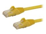 StarTech 100ft CAT6 Ethernet Cable, 10 Gigabit Snagless RJ45 650MHz 100W PoE Patch Cord, CAT 6 10GbE UTP Network Cable w/Strain Relief, Yellow, Wiring is UL Certified/TIA