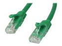 Startech 2m CAT6 Ethernet Cable, 10 Gigabit Snagless RJ45 650MHz 100W PoE Patch Cord, CAT 6 10GbE UTP Network Cable w/Strain Relief, Green, Wiring is UL Certified/TIA