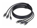 StarTech 6ft (1.8m) Dual-DisplayPort and USB 5Gbps KVM Cable