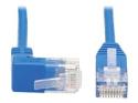 Eaton Tripp Lite Series Up-Angle Cat6 Gigabit Molded Slim UTP Ethernet Cable (RJ45 Right-Angle Up M to RJ45 M), Blue, 3 ft.