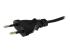 StarTech 2m (6ft) Laptop Power Cord, EU Plug to C7, 2.5A 250V, 18AWG, Notebook / Laptop Replacement AC Power Cord, Printer/Power Brick Cord, Europlug to IEC 60320 C7 - Close up