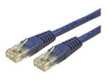 StarTech StarTech.com 6ft CAT6 Ethernet Cable, 10 Gigabit Molded RJ45 650MHz 100W PoE Patch Cord, CAT 6 10GbE UTP Network Cable with Strain Relief, Blue, Wiring is UL Certified/TIA