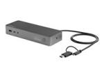StarTech USB-C & USB-A Dock, Hybrid Universal Laptop Docking Station with 100W Power Delivery, Dual Monitor 4K 60Hz HDMI & DisplayPort, 4x USB 3.1 Gen 1 Hub, Gigabit Ethernet (GbE)