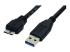 StarTech 0,5 m svart SuperSpeed USB 3.0-kabel A till Micro B ? M/M - Höger vinkel