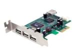 StarTech 4 Port PCI Express Low Profile High Speed USB Card