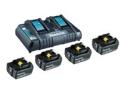 Makita - Batterioplader + batteri 4 x