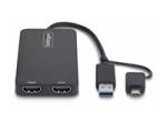 StarTech Adapter - USB Type A, USB-C male to HDMI female