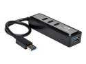 Eaton Tripp Lite series Portable 4-Port USB 3.0 SuperSpeed Mini Hub with Built In Cable
