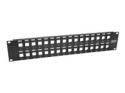 Eaton Tripp Lite Series 32-Port 2U Rack-Mount Unshielded Blank Keystone/Multimedia Patch Panel, RJ45 Ethernet, USB, HDMI, Cat5e/6