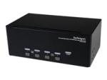 StarTech 4 Port Triple Monitor DVI USB KVM Switch with Audio & USB 2.0 Hub