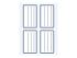 65251 - Étiquette scolaire avery lignes bleues adhésif permanent 36x56mm sachet 20 unités - De face