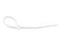 Startech 10cm(4") Cable Ties, 2mm(1/16") wide, 22mm(7/8") Bundle Diameter, 8kg(18lb) Tensile Strength, Nylon Self Locking Zip Ties with Curved Tip, 94V-2/UL Listed, 1000 Pack, White - Top