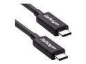StarTech 2m (6.6ft) Thunderbolt 3 Cable, 20Gbps, 100W PD, 4K Video, Thunderbolt-Certified, Compatible w/ TB4/USB 3.2/DisplayPort