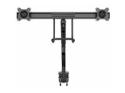 Startech Desk Mount Dual Monitor Arm with USB & Audio, Slim Full Motion Adjustable Dual Monitor VESA Mount for 32" Displays (8kg/screen), Ergonomic Articulating, Desk Clamp or Grommet