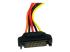 SATAPOWEXT12 - StarTech 12in 15 pin SATA Power Extension Cable - Close up