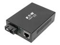 Eaton Tripp Lite Series Gigabit Multimode Fiber to Ethernet Media Converter, POE+, International Power Cables, 10/100/1000 SC, 1310 nm, 2 km (1.2 mi.)