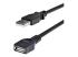 StarTech 6 ft Black USB 2.0 Extension Cable A to A - Right-angle
