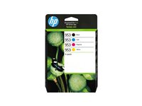 HP 953 - 4 pakker - sort, gul, cyan, magenta