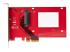 Startech U.3 to PCIe Adapter Card, PCIe 4.0 x4 Adapter For 2.5" U.3 NVMe SSDs, SFF-TA-1001 PCI Express Add-in Card for Desktops/Servers, TAA Compliant - Front