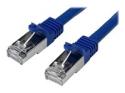 Startech 1m CAT6 Ethernet Cable, 10 Gigabit Shielded Snagless RJ45 100W PoE Patch Cord, CAT 6 10GbE SFTP Network Cable w/Strain Relief, Blue, Wiring is UL Certified/TIA