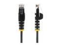 Startech 1m Slim LSZH CAT6 Ethernet Cable, 10 Gigabit Snagless RJ45 100W PoE Patch Cord, CAT 6 10GbE UTP Network Cable w/Strain Relief, Black, ETL, Low Smoke Zero Halogen