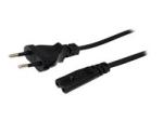 StarTech 2m (6ft) Laptop Power Cord, EU Plug to C7, 2.5A 250V, 18AWG, Notebook / Laptop Replacement AC Power Cord, Printer/Power Brick Cord, Europlug to IEC 60320 C7