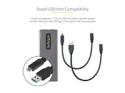 Startech USB-C 10Gbps to M.2 NVMe or M.2 SATA SSD Enclosure, Tool-free M.2 PCIe/SATA NGFF SSD Enclosure, Portable Aluminum Case, USB Type-C & USB-A Host Cables, For 2230/2242/2260/2280