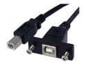 StarTech 1 ft Panel Mount USB Cable B to B