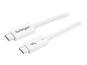 StarTech 1.6ft (50cm) Thunderbolt 3 Cable, 40Gbps, 100W PD, 4K/5K Video, Thunderbolt-Certified, Compatible w/ TB4/USB 3.2/DisplayPort