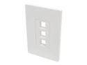 Eaton Tripp Lite Series Single-Gang 3-Port Wall Plate Keystone Cat5/6 USB HDMI Dport RCA
