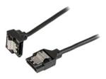 StarTech 6in Latching Round SATA to Right Angle SATA Serial ATA Cable