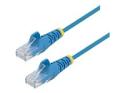 Startech 50cm Slim LSZH CAT6 Ethernet Cable, 10 Gigabit Snagless RJ45 100W PoE Patch Cord, CAT 6 10GbE UTP Network Cable w/Strain Relief, Blue, ETL, Low Smoke Zero Halogen