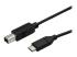 StarTech USB C to USB B Printer Cable - Høyre vinkel