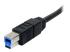 StarTech 6 ft / 2m Black SuperSpeed USB 3.0 Cable A to B - Right-angle