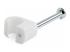 Startech 100 Pack Cable Clips with Nail, Reusable, Nail-in Clamps, Wire Holding Clips, CAT5/CAT6 Ethernet Cord/AV/Coax Cable Fasteners, Brick/Drywall Mounting Cable Tacks, White, TAA - Bottom
