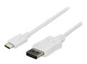 StarTech 6ft/1.8m USB C to DisplayPort 1.2 Cable 4K 60Hz, USB-C to DisplayPort Adapter Cable HBR2, USB Type-C DP Alt Mode to DP Monitor Video Cable, Works with Thunderbolt 3, White